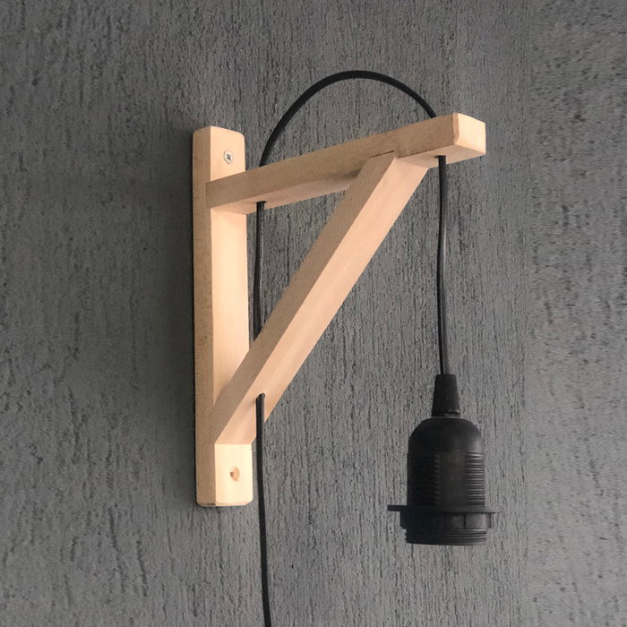 Opviq Pp128 Lámpara de pared de madera negra Opviq Pp128 Lámpara de pared de madera negra